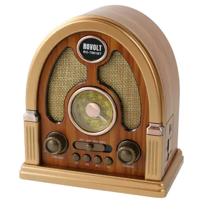Radio portabil retro rovolt ro-7061bt cu bluetooth, fm/am/sw